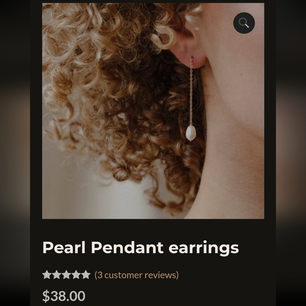 Chic Gold Pearl Drop Earrings